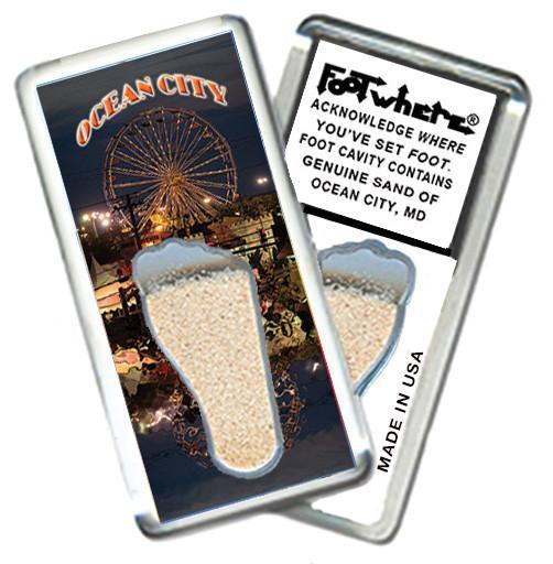 Ocean City FootWhere® Souvenir Magnet. Made in USA-FootWhere® Souvenirs