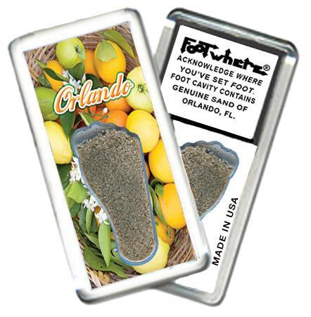 Orlando FootWhere® Souvenir Magnet. Made in USA-FootWhere® Souvenirs