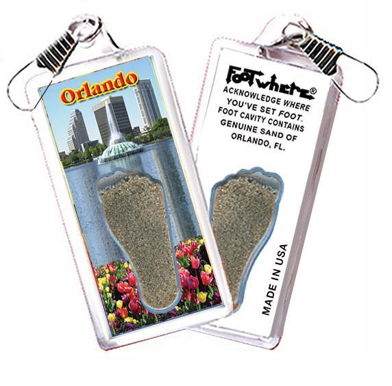 Orlando FootWhere® Souvenir Zipper-Pull. Made in USA-FootWhere® Souvenirs