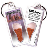 Oklahoma City FootWhere® Souvenir Keychain. Made in USA-FootWhere® Souvenirs