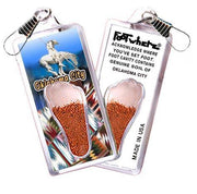 Oklahoma City FootWhere® Souvenir Zipper-Pull. Made in USA-FootWhere® Souvenirs