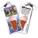Oklahoma City FootWhere® Souvenir Zipper-Pull. Made in USA-FootWhere® Souvenirs