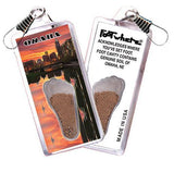 Omaha FootWhere® Souvenir Zipper-Pull. Made in USA-FootWhere® Souvenirs
