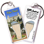Palm Beach, FL FootWhere® Souvenir Key Chain. Made in USA-FootWhere® Souvenirs