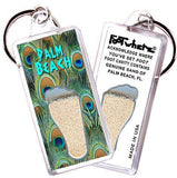 Palm Beach, FL FootWhere® Souvenir Key Chain. Made in USA-FootWhere® Souvenirs