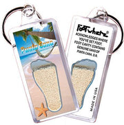 Punta Cana FootWhere® Souvenir Keychain. Made in USA-FootWhere® Souvenirs