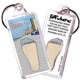 Panama City, FL FootWhere® Souvenir Key Chain. Made in USA-FootWhere® Souvenirs