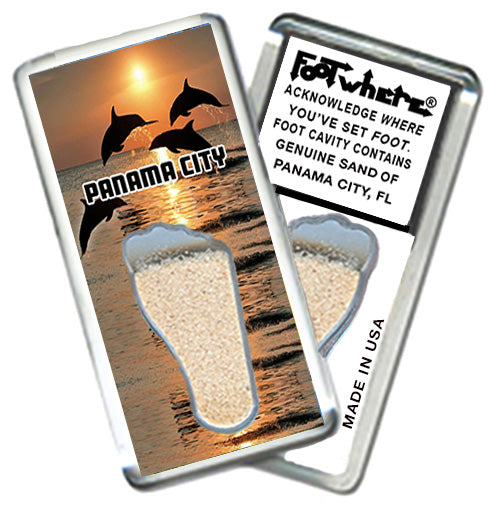 Panama City, FL FootWhere® Souvenir Magnet. 72 pieces/ 6 assorted styles.