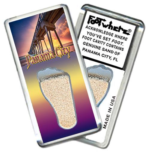 Panama City, FL FootWhere® Souvenir Fridge Magnet. Made in USA-FootWhere® Souvenirs