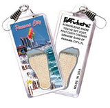 Panama City FootWhere® Souvenir Zipper-Pull. Made in USA-FootWhere® Souvenirs