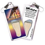 Panama City FootWhere® Souvenir Zipper-Pull. Made in USA-FootWhere® Souvenirs
