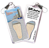 Panama City FootWhere® Souvenir Zipper-Pull. Made in USA-FootWhere® Souvenirs
