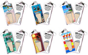 Punta Cana FootWhere® Souvenir Zipper-Pulls. 6 Piece Set. Made in USA - FootWhere® Souvenir Shop