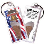 Load image into Gallery viewer, Philadelphia FootWhere® Souvenir Keychains. 6 Piece Set. Made in USA - FootWhere® Souvenir Shop

