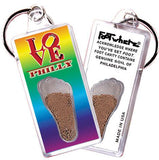 Philadelphia FootWhere® Souvenir Keychains. 6 Piece Set. Made in USA - FootWhere® Souvenir Shop