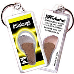 Load image into Gallery viewer, Pittsburgh FootWhere® Souvenir Keychain. Made in USA-FootWhere® Souvenirs
