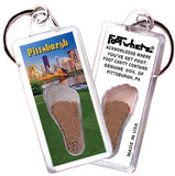 Pittsburgh FootWhere® Souvenir Keychains. 6 Piece Set. Made in USA - FootWhere® Souvenir Shop