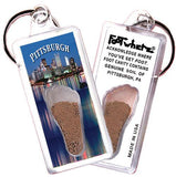Pittsburgh FootWhere® Souvenir Keychains. 6 Piece Set. Made in USA - FootWhere® Souvenir Shop