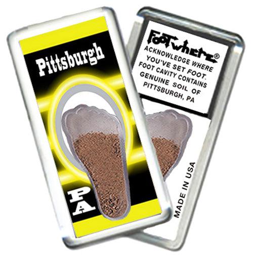 Pittsburgh FootWhere® Souvenir Fridge Magnets. 6 Piece Set. Made in USA - FootWhere® Souvenir Shop