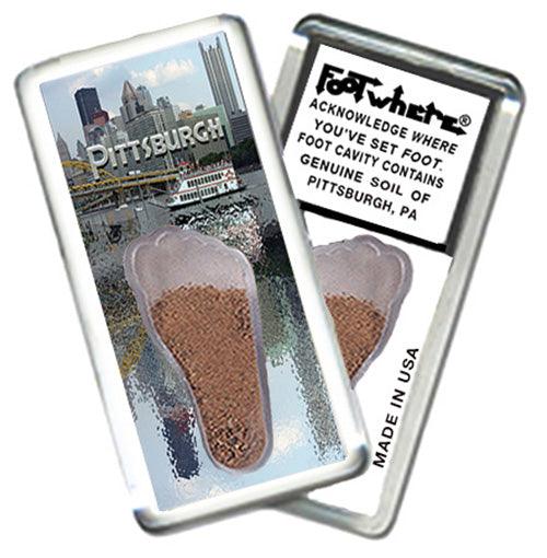 Pittsburgh FootWhere® Souvenir Fridge Magnets. 6 Piece Set. Made in USA - FootWhere® Souvenir Shop