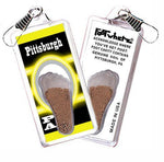 Load image into Gallery viewer, Pittsburgh FootWhere® Souvenir Zipper-Pull. Made in USA-FootWhere® Souvenirs
