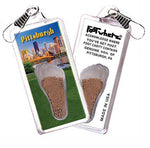 Load image into Gallery viewer, Pittsburgh FootWhere® Souvenir Zipper-Pull. Made in USA-FootWhere® Souvenirs
