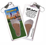 Pittsburgh FootWhere® Souvenir Zipper-Pull. Made in USA-FootWhere® Souvenirs