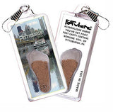 Pittsburgh FootWhere® Souvenir Zipper-Pull. Made in USA-FootWhere® Souvenirs