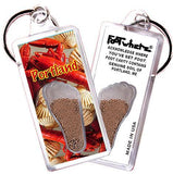 Portland, ME FootWhere® Souvenir Key Chain. Made in USA-FootWhere® Souvenirs