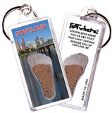 Portland, ME FootWhere® Souvenir Key Chain. Made in USA-FootWhere® Souvenirs
