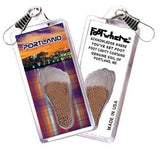 Portland, ME FootWhere® Souvenir Zipper-Pull. Made in USA-FootWhere® Souvenirs