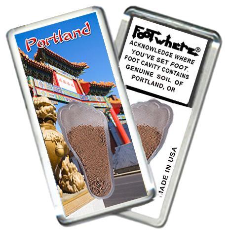 Portland, OR FootWhere® Souvenir Fridge Magnet. Made in USA-FootWhere® Souvenirs