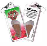 Portland, OR FootWhere® Souvenir Zipper-Pull. Made in USA-FootWhere® Souvenirs