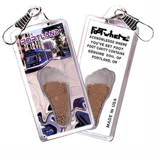 Portland, OR FootWhere® Souvenir Zipper-Pull. Made in USA-FootWhere® Souvenirs