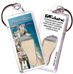 Load image into Gallery viewer, Puerto Rico FootWhere® Souvenir Key Chain. Made in USA-FootWhere® Souvenirs
