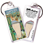 Load image into Gallery viewer, Puerto Rico FootWhere® Souvenir Key Chain. Made in USA-FootWhere® Souvenirs
