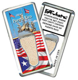 Puerto Rico FootWhere® Souvenir Fridge Magnets. 6 Piece Set. Made in USA - FootWhere® Souvenir Shop