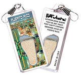 Puerto Rico FootWhere® Souvenir Zipper-Pull. Made in USA-FootWhere® Souvenirs
