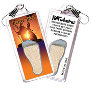 Puerto Rico FootWhere® Souvenir Zipper-Pull. Made in USA-FootWhere® Souvenirs
