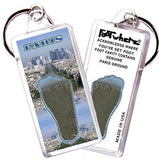 Paris FootWhere® Souvenir Key Chain. Made in USA-FootWhere® Souvenirs