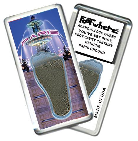 Paris FootWhere® Souvenir Fridge Magnet. Made in USA-FootWhere® Souvenirs