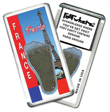 Paris FootWhere® Souvenir Fridge Magnets. 6 Piece Set. Made in USA - FootWhere® Souvenir Shop