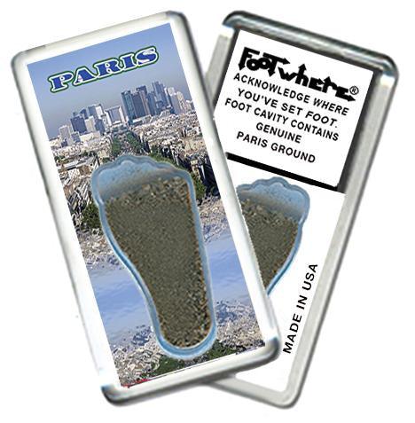 Paris FootWhere® Souvenir Fridge Magnet. Made in USA-FootWhere® Souvenirs