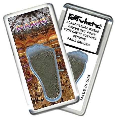 Paris FootWhere® Souvenir Fridge Magnet. Made in USA-FootWhere® Souvenirs