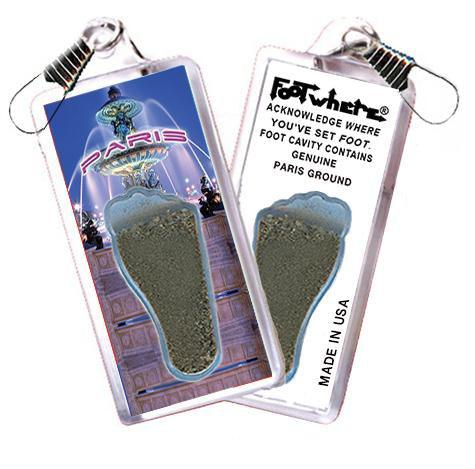 Paris FootWhere® Souvenir Zipper-Pull. Made in USA-FootWhere® Souvenirs