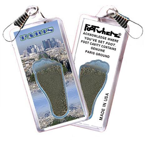 Paris FootWhere® Souvenir Zipper-Pulls. 6 Piece Set. Made in USA - FootWhere® Souvenir Shop
