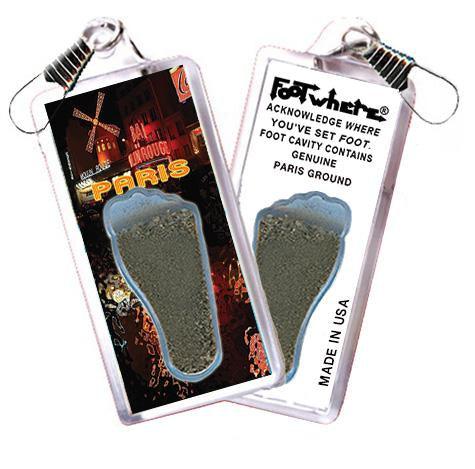 Paris FootWhere® Souvenir Zipper-Pull. Made in USA-FootWhere® Souvenirs