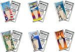 Load image into Gallery viewer, Puerto Rico FootWhere® Souvenir Fridge Magnets. 6 Piece Set. Made in USA - FootWhere® Souvenir Shop
