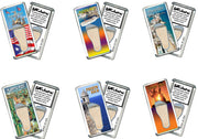 Puerto Rico FootWhere® Souvenir Fridge Magnets. 6 Piece Set. Made in USA - FootWhere® Souvenir Shop