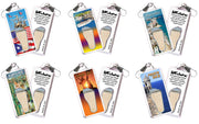 Puerto Rico FootWhere® Souvenir Zipper-Pulls. 6 Piece Set. Made in USA - FootWhere® Souvenir Shop